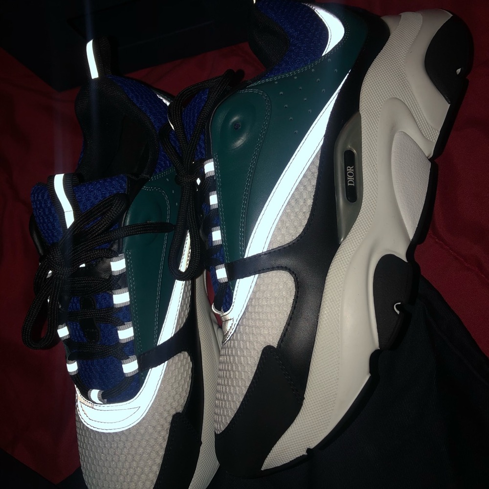 B22 Dior Sneakers Calf Mesh BLUE/BLUE - Picture 5 of 13